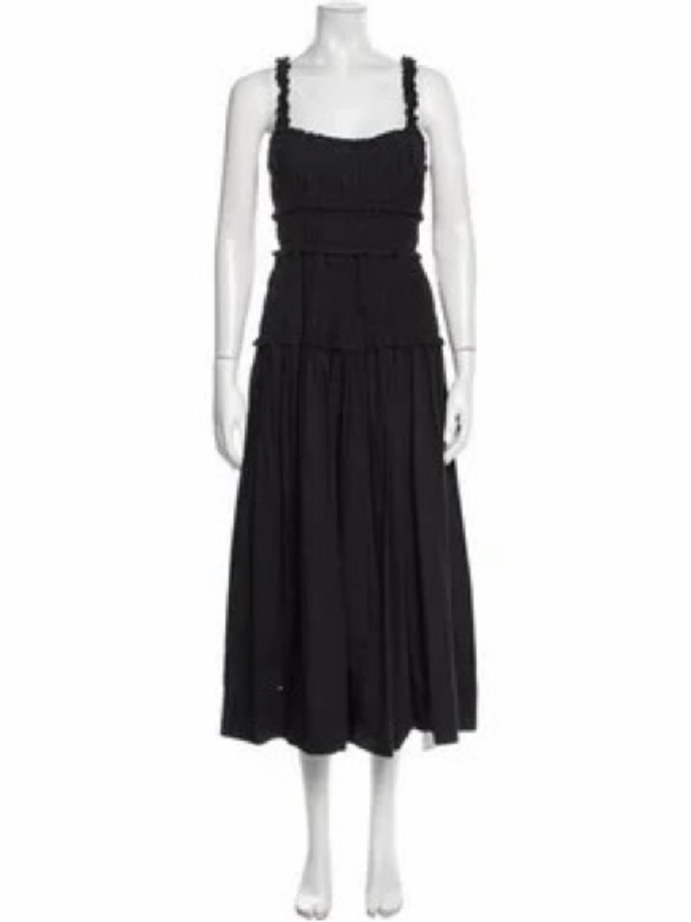 Doen Black Marianne Midi Dress